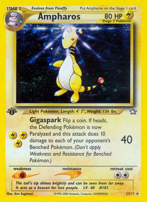Neo Genesis Holo Ampharos #1/111 first edition